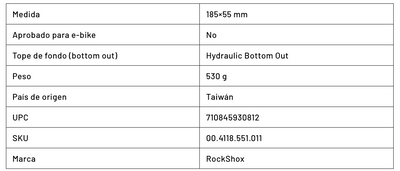 Shock Rockshox Super Deluxe Ultimate 185*55  TRS50 (OEM)
